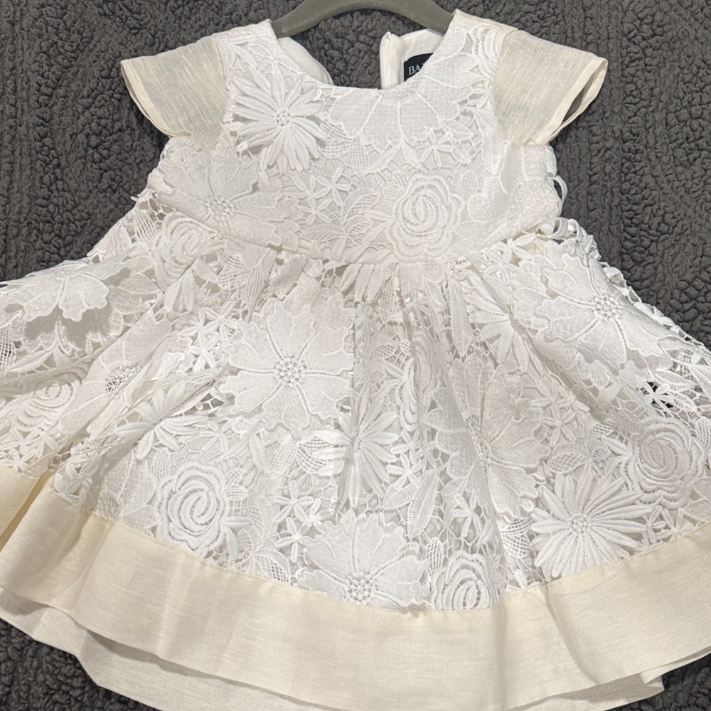 Bardot Cream Floral Lace Kids Dress